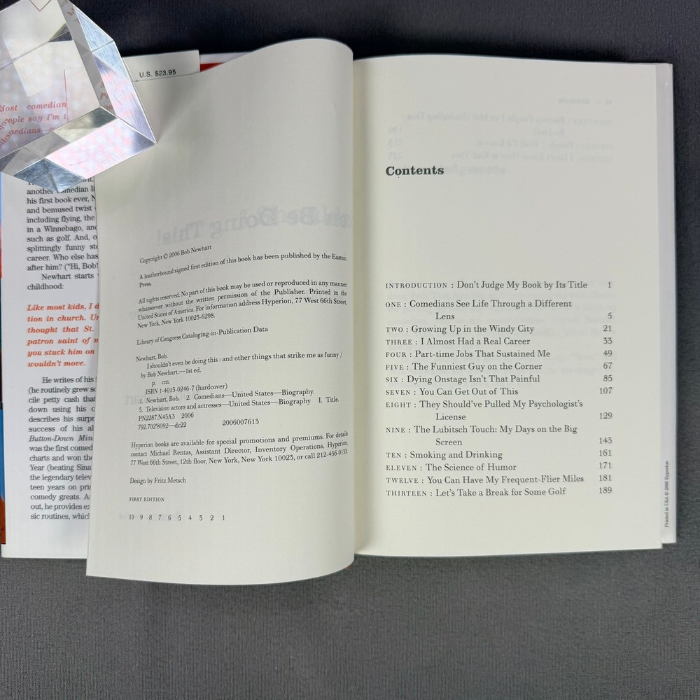 Bob‎ Newhart I Shouldn't Even Be Doing This Hardcover 1st Ed 1st Print Memoir - Picture 6 of 9